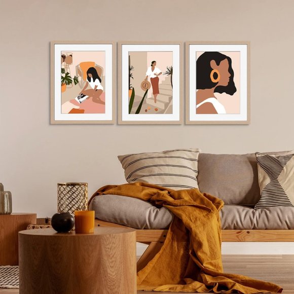 Set of 6 8 x 10" Woman Figure Art Prints WITHOUT FRAMES - Picture 5 of 5